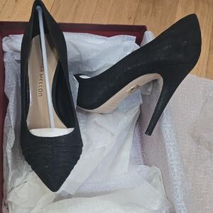 Vero Cuoio Black Pointed Toe Stiletto Pumps - Tamara Mellon Suede